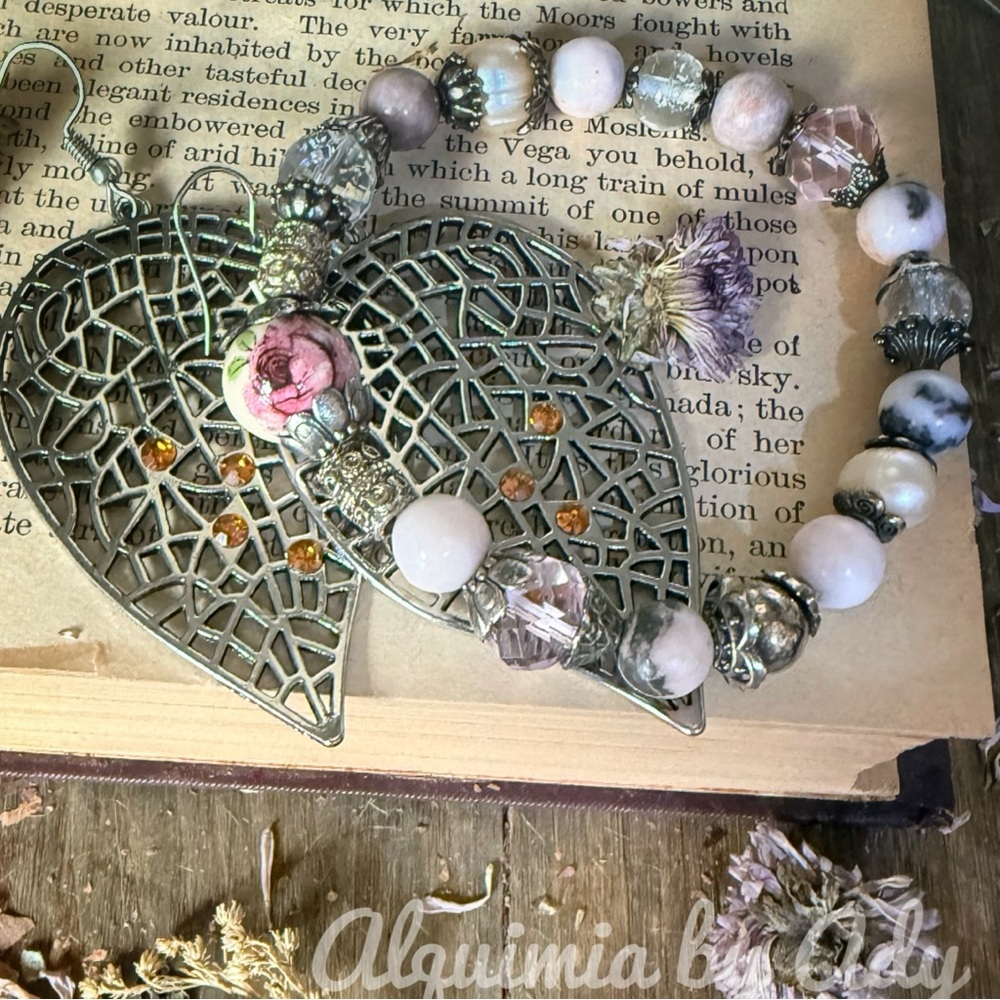 Curated duo Silver and gemstones Beaded Bracelet